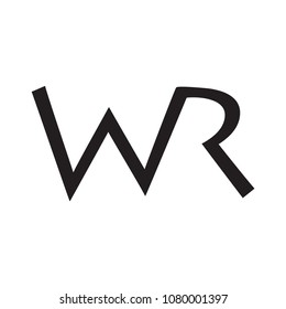 wr letter vector logo