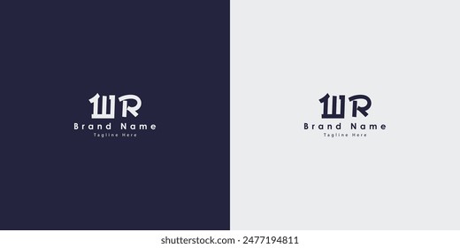 WR letters vector logo design