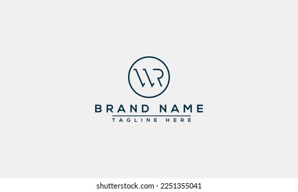 WR logo Design Template Vector Graphic Branding Element.