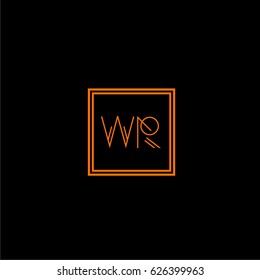wr logo letter initial, Abstract Polygonal Background Logo, design for Corporate Business Identity,flat icon, Alphabet letter