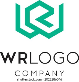 WR logo in pastel colors on a transparent white background