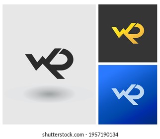 WR logo vector clean modern elegant in luxury gradient simple for digital apps template set design