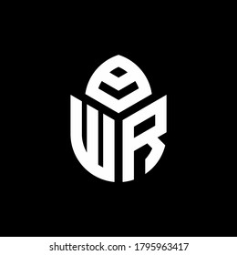 WR monogram logo with a cypress shape luxury style design template