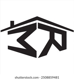 WR Property Logo design, icon, symbol, vector file 