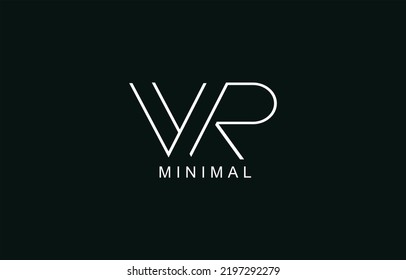 WR or RW Abstract initial monogram letter alphabet logo