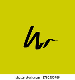 Wr Signature initial logo template vector