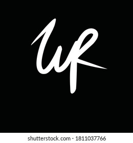 wr tagline initial letter logo vector template sign symbol icon