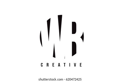 WR W R White Letter Logo Design with Circle Background Vector Illustration Template.