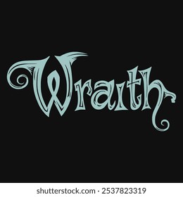 Wraith Halloween text Typography Scarry Horror vector transparent background