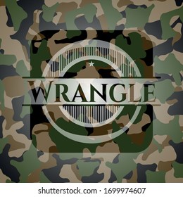 emblema de camuflaje de enredadera. Ilustración vectorial. Detallado.