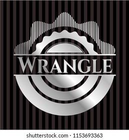 Wrangle silver shiny badge