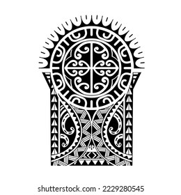 Wrap um Arm polynesisches Tätowierungsdesign. Muster aborigines Samoan.
