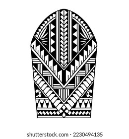 Wrap around arm polynesian tattoo design. Pattern aboriginal samoan. illustration EPS10