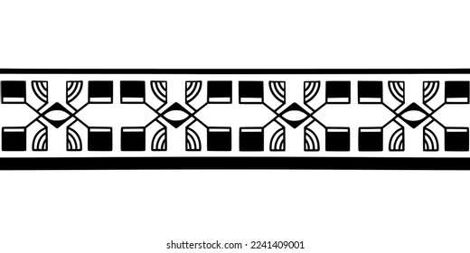 Wrap around arm polynesian tattoo design. Pattern aboriginal samoan. Vector illustration eps10.