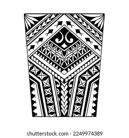 Wrap around arm polynesian tattoo design. Pattern aboriginal samoan. illustration EPS10