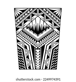 Wrap around arm polynesian tattoo design. Pattern aboriginal samoan. illustration EPS10