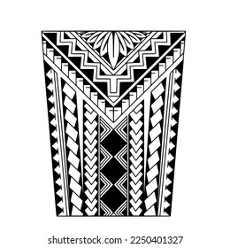 Wrap around arm polynesian tattoo design. Pattern aboriginal samoan. illustration EPS10