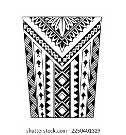 Wrap around arm polynesian tattoo design. Pattern aboriginal samoan. illustration EPS10