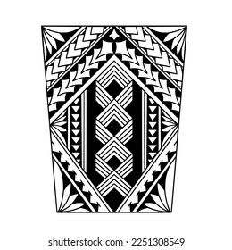 Wrap around arm polynesian tattoo design. Pattern aboriginal samoan. illustration EPS10