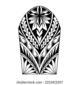 Wrap around arm polynesian tattoo design. Pattern aboriginal samoan. illustration EPS10