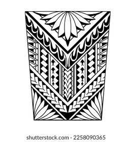 Wrap around arm polynesian tattoo design. Pattern aboriginal samoan. illustration EPS10