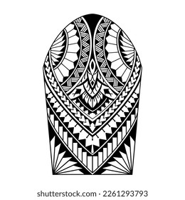 Wrap around arm polynesian tattoo design. Pattern aboriginal samoan. illustration EPS10