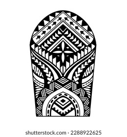 Wrap around arm polynesian tattoo design. Pattern aboriginal samoan. illustration EPS10