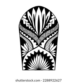 Wrap around arm polynesian tattoo design. Pattern aboriginal samoan. illustration EPS10