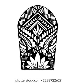 Wrap around arm polynesian tattoo design. Pattern aboriginal samoan. illustration EPS10