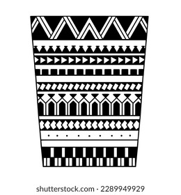 Wrap around arm polynesian tattoo design. Pattern aboriginal samoan. illustration EPS10