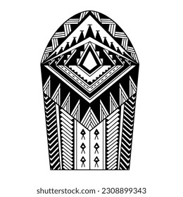 Wrap around arm polynesian tattoo design. Pattern aboriginal samoan. illustration EPS10