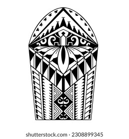 Wrap around arm polynesian tattoo design. Pattern aboriginal samoan. illustration EPS10