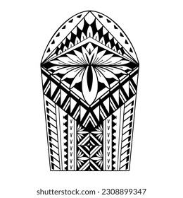 Wrap around arm polynesian tattoo design. Pattern aboriginal samoan. illustration EPS10