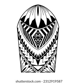 Wrap around arm polynesian tattoo design. Pattern aboriginal samoan. illustration EPS10