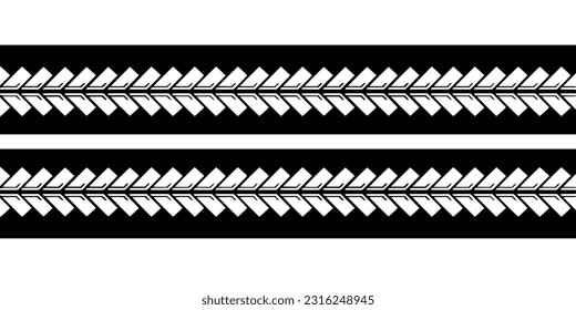 Wrap around arm polynesian tattoo design. Pattern aboriginal samoan.