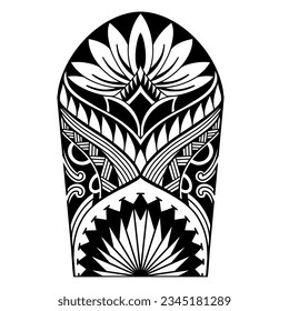 Wrap around arm polynesian tattoo design. Pattern aboriginal samoan. illustration EPS10