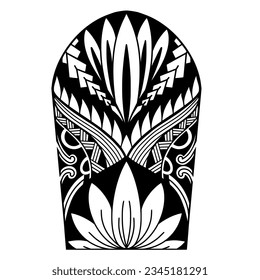 Wrap around arm polynesian tattoo design. Pattern aboriginal samoan. illustration EPS10