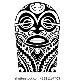 Wrap around arm polynesian tattoo design. Pattern aboriginal samoan. illustration EPS10