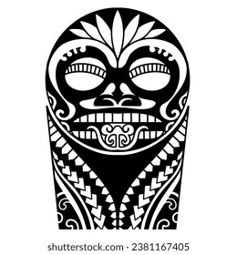 Wrap around arm polynesian tattoo design. Pattern aboriginal samoan. illustration EPS10