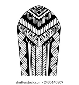 Wrap around arm polynesian tattoo design. Pattern aboriginal samoan. illustration EPS10