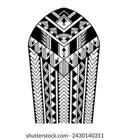 Wrap around arm polynesian tattoo design. Pattern aboriginal samoan. illustration EPS10