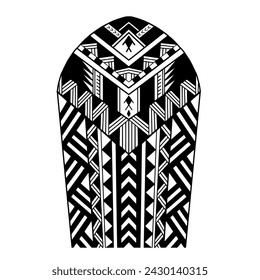 Wrap around arm polynesian tattoo design. Pattern aboriginal samoan. illustration EPS10