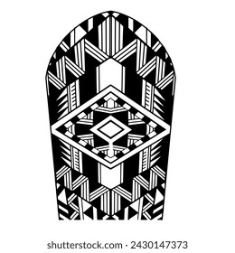 Wrap around arm polynesian tattoo design. Pattern aboriginal samoan. illustration EPS10