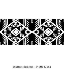 Wrap around arm polynesian tattoo design. Pattern aboriginal samoan. Vector illustration eps10.