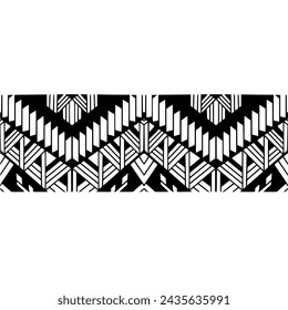 Wrap around arm polynesian tattoo design. Pattern aboriginal samoan. Vector illustration eps10.