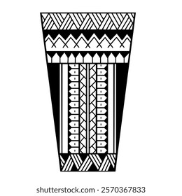 Wrap around arm polynesian tattoo design. Pattern aboriginal samoan. illustration EPS10