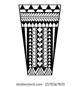 Wrap around arm polynesian tattoo design. Pattern aboriginal samoan. illustration EPS10