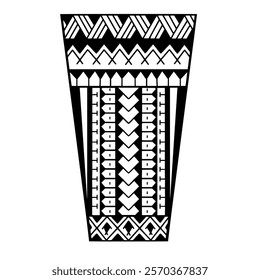 Wrap around arm polynesian tattoo design. Pattern aboriginal samoan. illustration EPS10