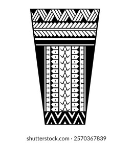 Wrap around arm polynesian tattoo design. Pattern aboriginal samoan. illustration EPS10