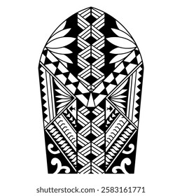 Wrap around arm polynesian tattoo set design. Pattern aboriginal samoan. illustration EPS10